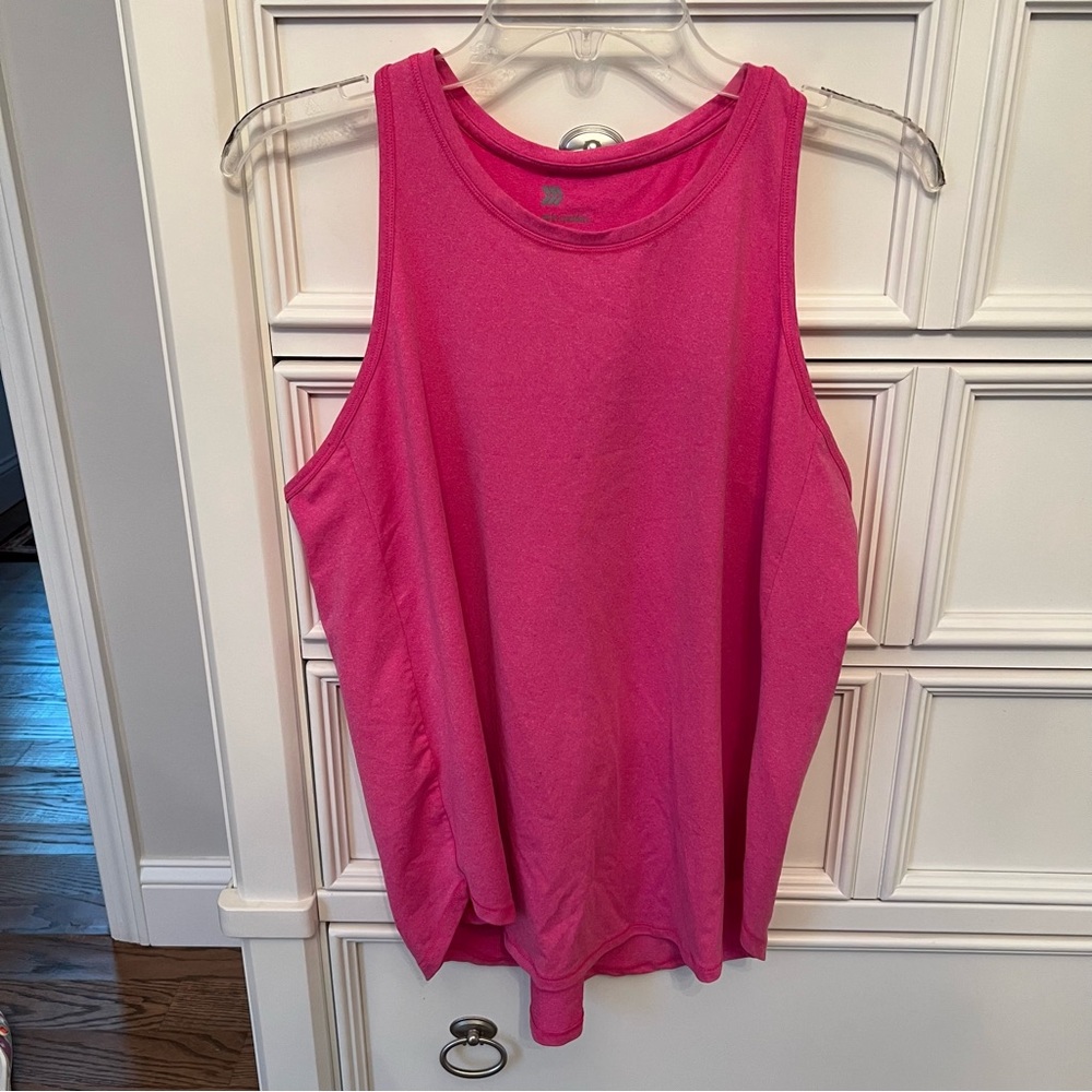 All In Motion Sonic Pink Large Tank Top Shirt no flaws